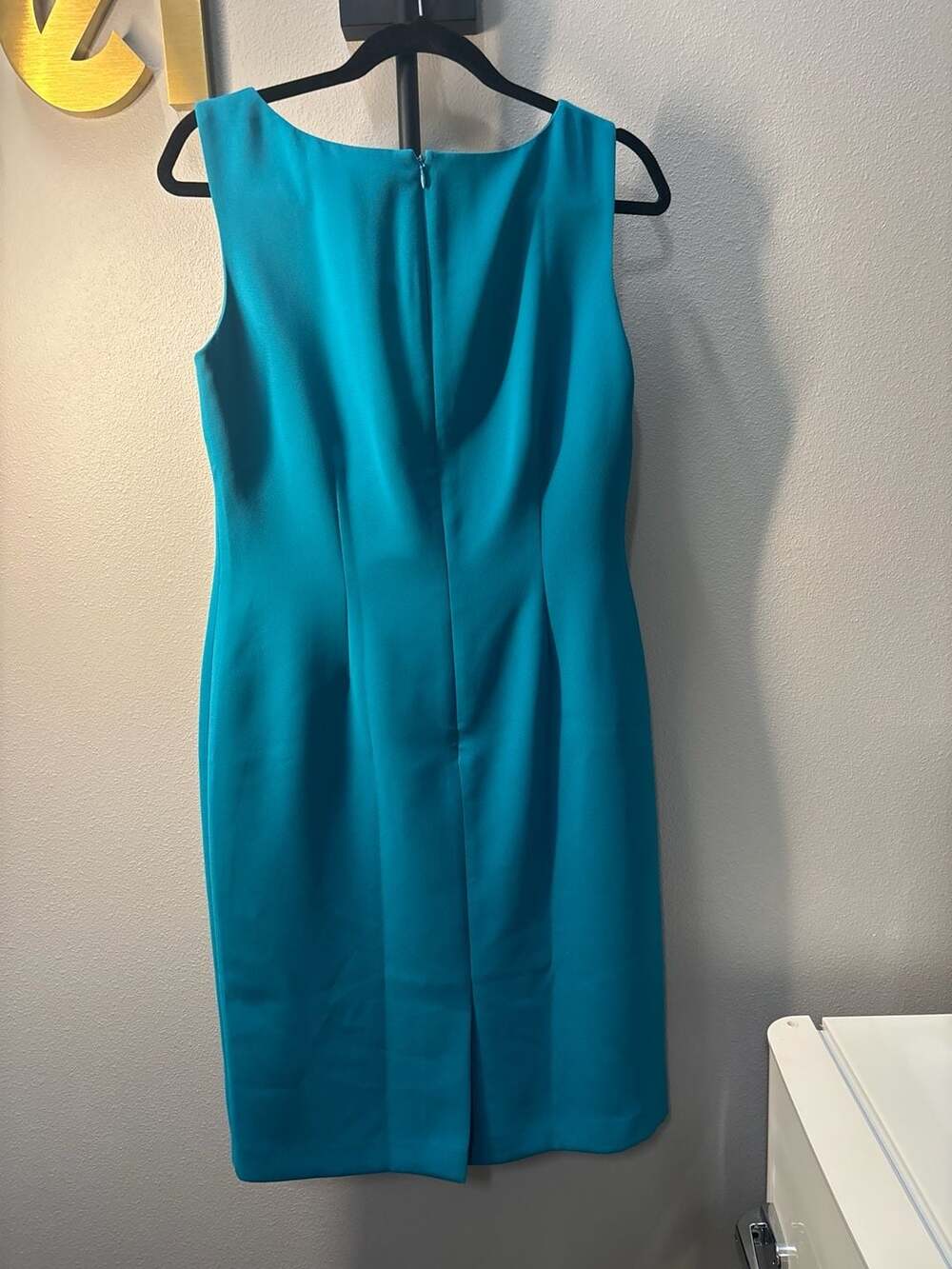 Jones Studio Separates Teal Blue Sleeveless Lined Sheath Dress Size 8 - Picture 3 of 9